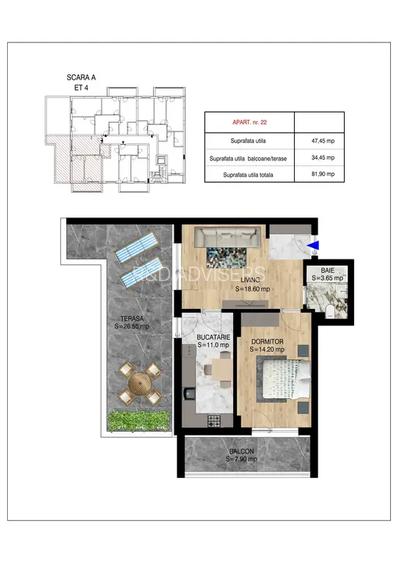 Apartament 2 camere terasa Pallady Metrou Nicolae Teclu - 5