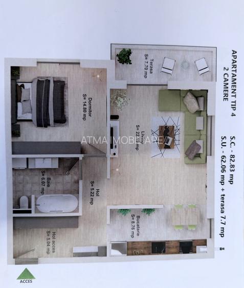 De Inchiriat | 2 camere | centrala | loc parcare | 2021 | Tunari - 14