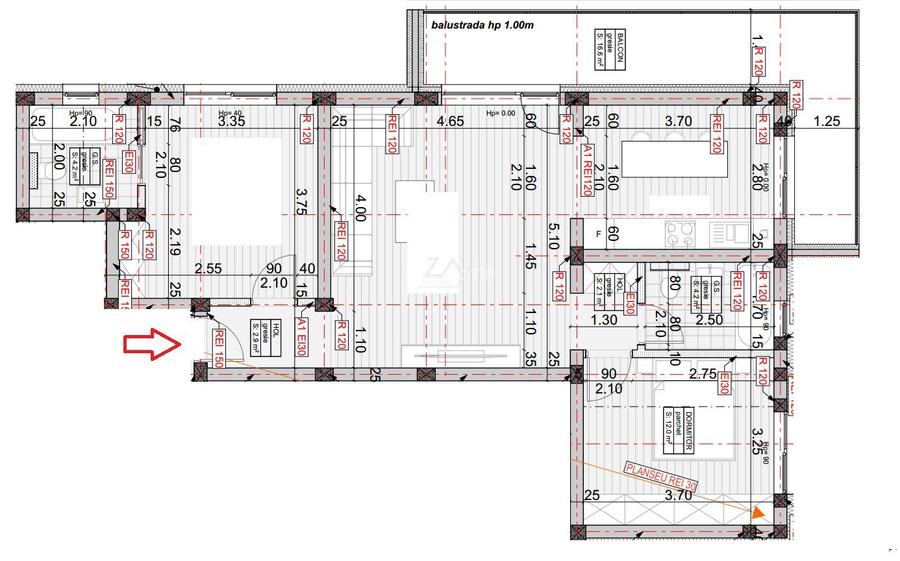 Apartament nou ESO. 3 camere si 2 bai. Bucatarie separata. Etaj intermediar. - 1