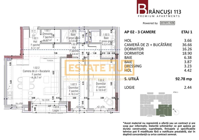Apartament 3 camere nou, clădire premium pe strada Brancusi - 5