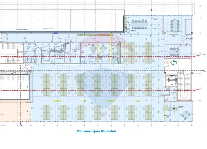 Spatiu de birouri 800 mp de inchiriat Central Comision 0% - 9