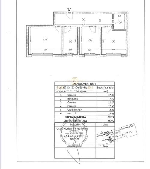 Apartament 3 camere, bucatarie mobilata si utilata, Str. Pucheni, S5 - 8