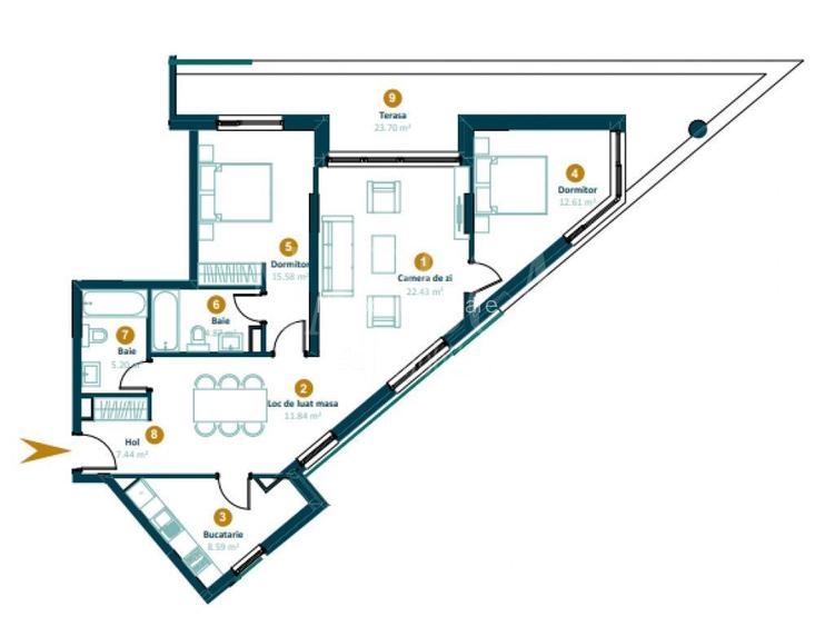 Apartament 3 camere de vanzare in Intre Lacuri, Cluj Napoca - 15