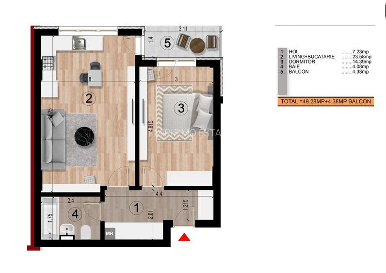 Apartament 2 camere, Investitia Ideala, Metrou  Dimitrie Leonida/ Berceni - 3
