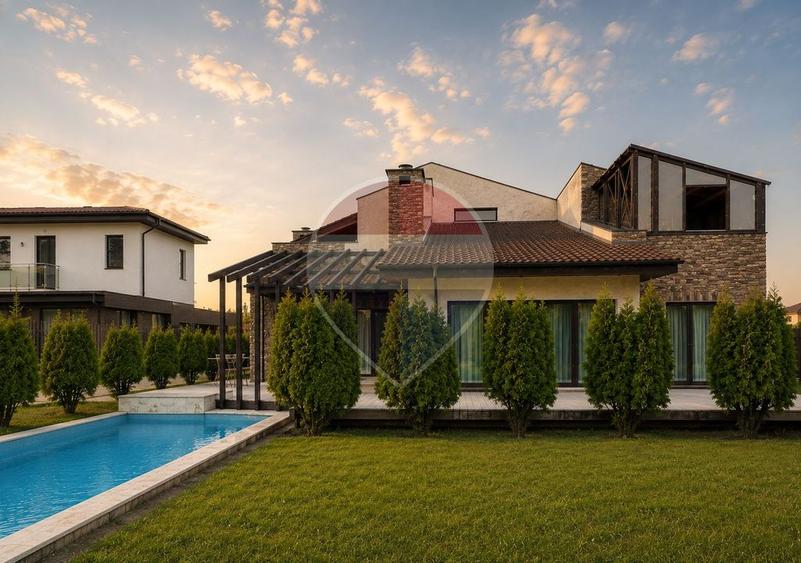 Vila cu piscina, 6 camere, 254mp utili, 815mp teren, com. Berceni
