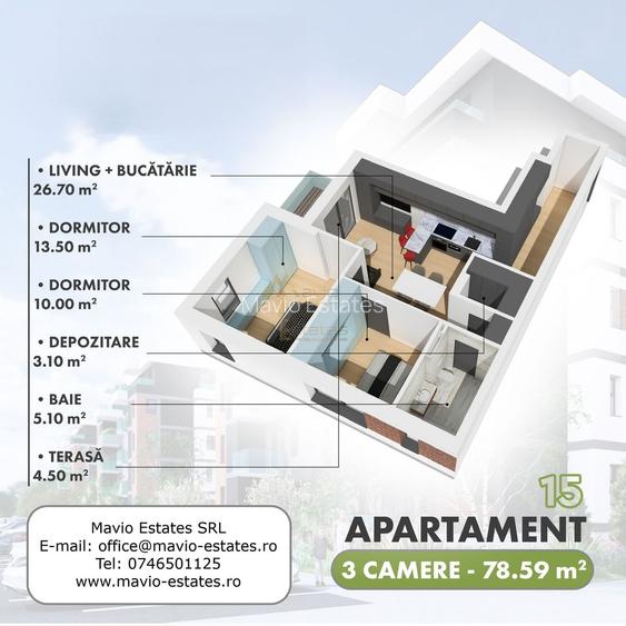 Satu Mare, Micro 17, Apartament 2 dormitoare in complex nou - 3