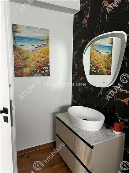 Penthouse 3 camere 2 bai parcare mobilat complet Turnisor Sibiu - 14