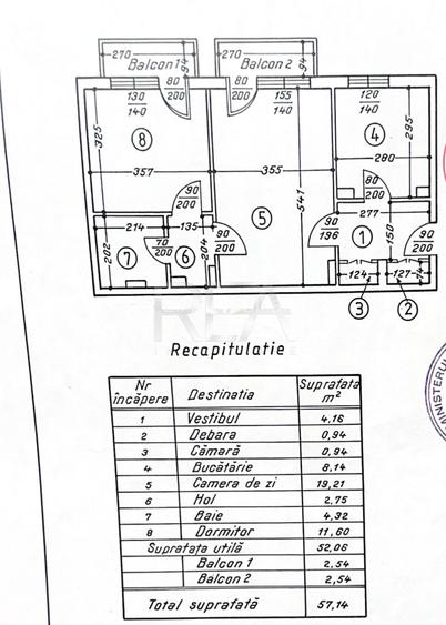 2 camere Vitan, centrală, parcare, et. 3, an 1978, 57 mp - 7
