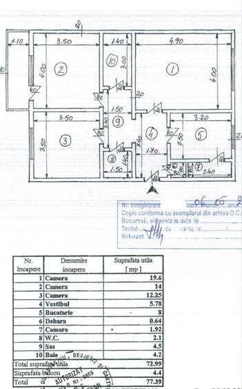 3 camere Brancoveanu - Secuilor - 2 gr. sanit., bloc 1986,loc parcare! - 2