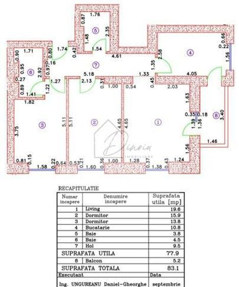 Apartament 3 Camere Cortina North | Lux, modelul mare 83mp I COM 0% - 2