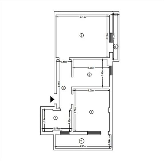 Apartament 2 camere | 55.3 mp | Etaj 1/3 | Bucium COMISION 0% - 8