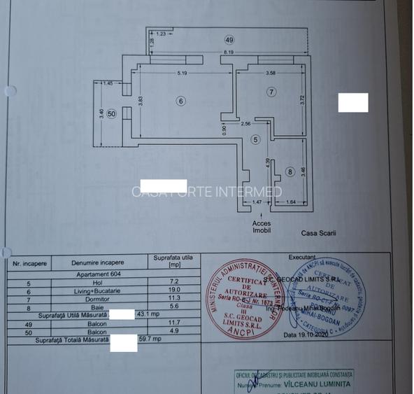 2 camere Statiunea Mamaia zona hotel Vega 105000 euro