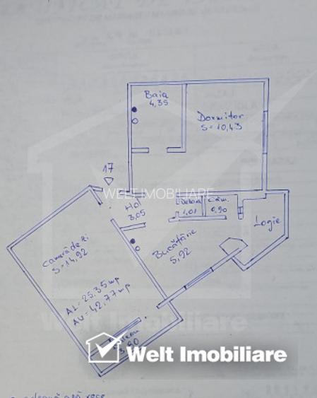  Apartament 2 camere decomandat, 51 mp, Manastur, comision 0% - 21