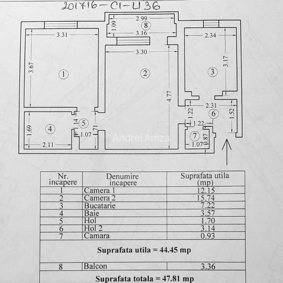 Apartament 2 camere, mobilat. Flămânda - Tomis 1 (școală, grădiniță, parc) - 15