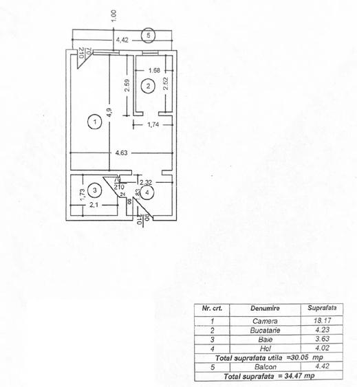 Chisinau - Garsoniera decomandata , bloc mixt - 9