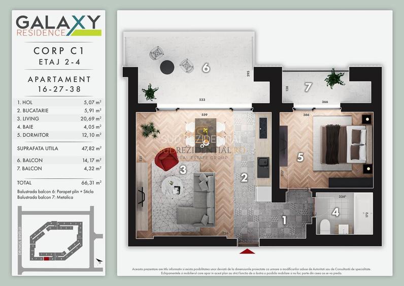 Apartament modern de vanzare in bloc nou, 2 camere - Bd. Metalurgiei - 1