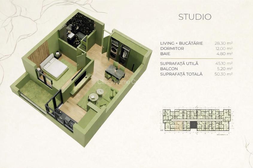 2 camere ~ 50mp ~ Bloc Nou, Zona linistita, Parc, Metrou M2 - 8