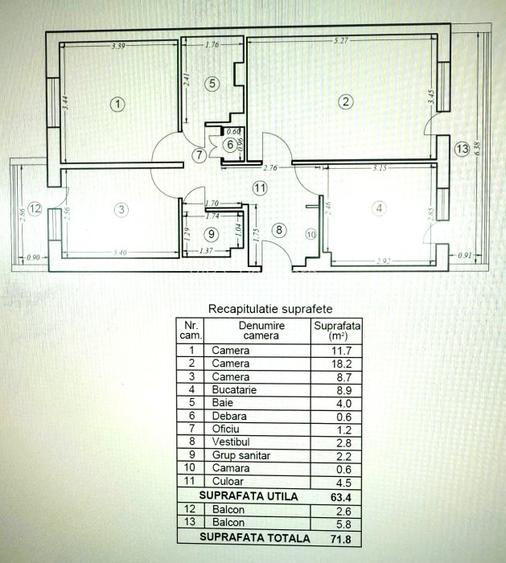 Vanzare Apartament 3 Camere, Vitan, Dristor, Renovat, 2 Bai, 2 Balcoane - 11