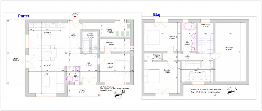 Proprietar vând Casă Feleacu, 161mp Valea Căpriorii,poziție premium. Teren 800mp - 11