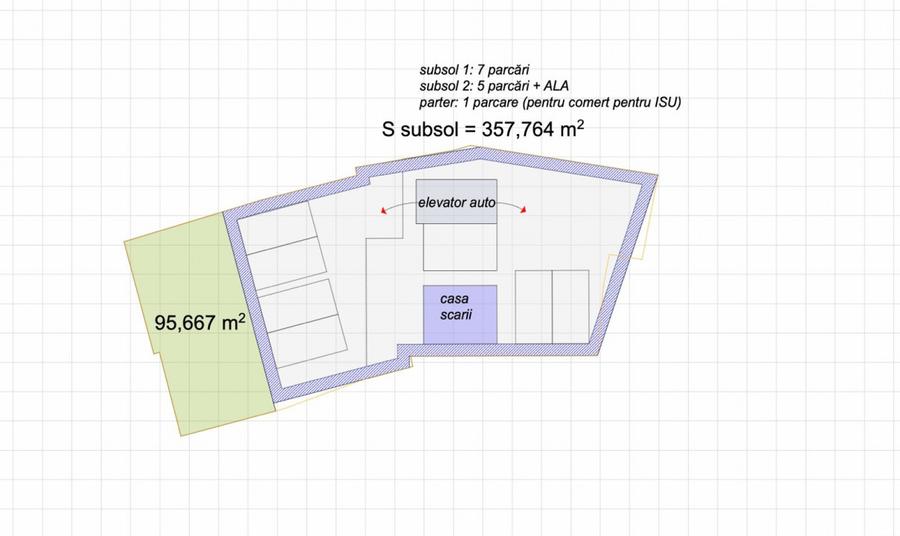 Teren pt bloc sau cladire birouri, zona Centrala, aproape de P-ta Mihai Viteazul