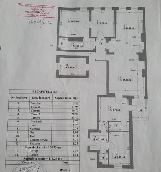 Apartament 4 camere decomandat - zona Capitale
