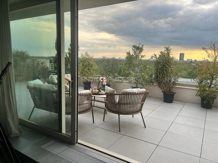 Penthouse pe 2 etaje  lângă  Herastrau,2 terase,2locuri de parcare - 24