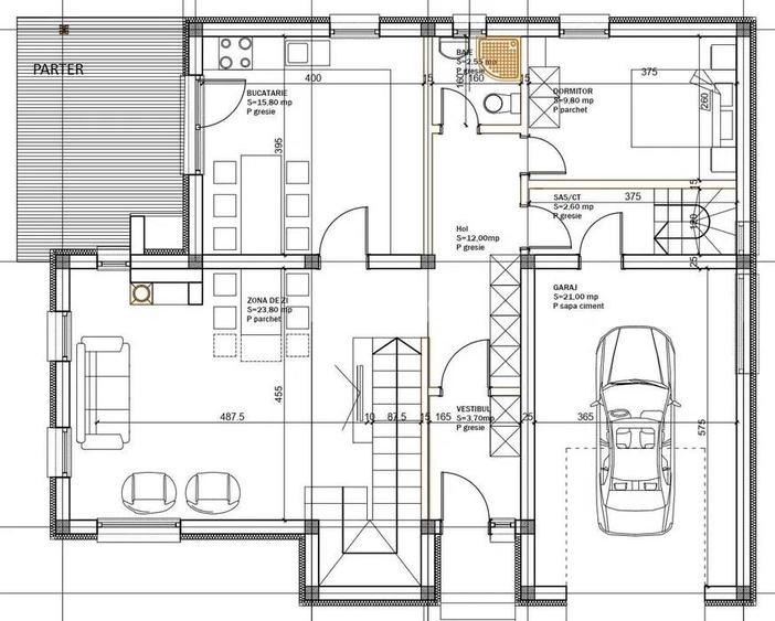 Vorovesti VILA individuala D+P+M 160mp (la gri) teren 650mp - 6