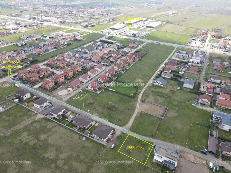 Teren de vânzare 600 mp cu front de 24 ml în Cartier Europa,Mosnita Noua 62.000E - 2