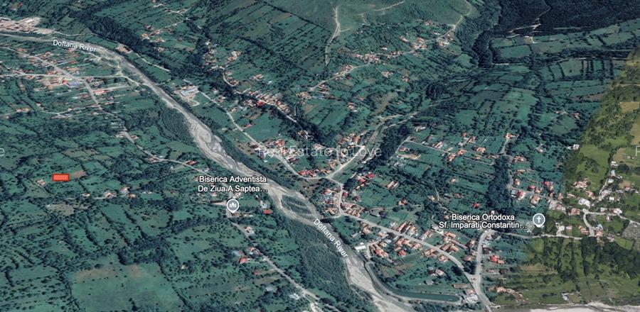 Teren retras panoramic cu panta lina, utilitati si copaci mari - 15