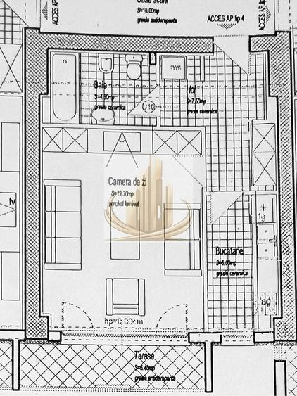 Apartament 1 cam. decomandat, tip STUDIO, bloc NOU, Complex Studentesc