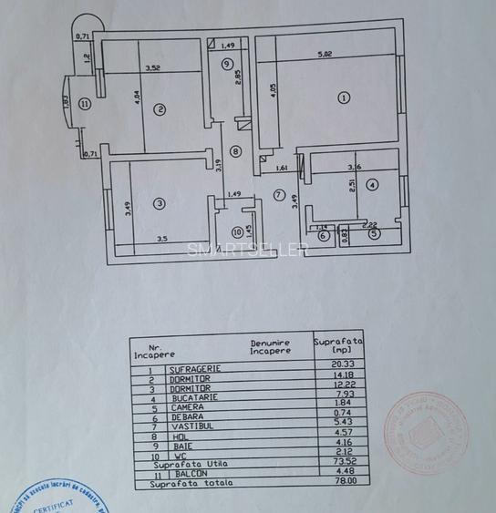 Apartament 3 Camere Doamna Ghica-Pancota II Centrala termica II Mobilat si utila - 1