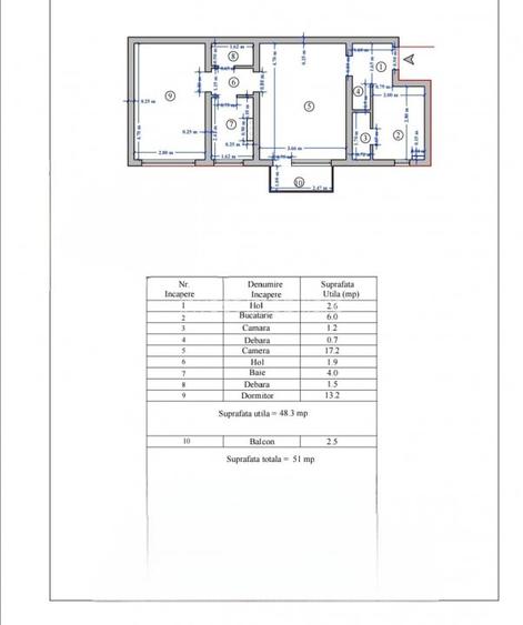 CENTRAL- apartament 2 camere, bloc fara risc - 2
