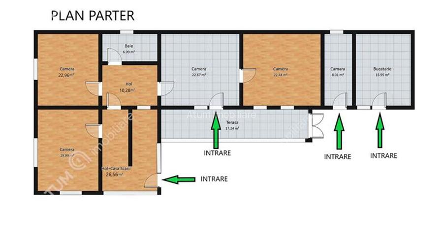 Casa individuala pe un nivel si teren de 1300 mp in zona Turnisor - 9