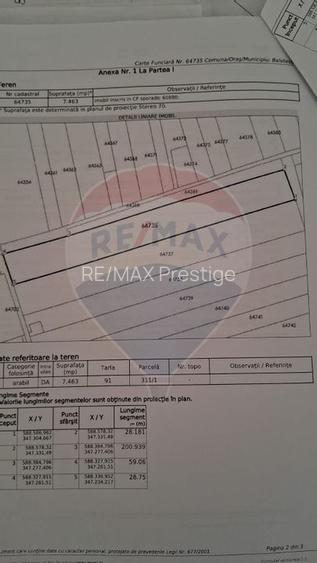 Teren 7,463mp Balotesti | Strada Amurgului | deschidere 29ml - 3