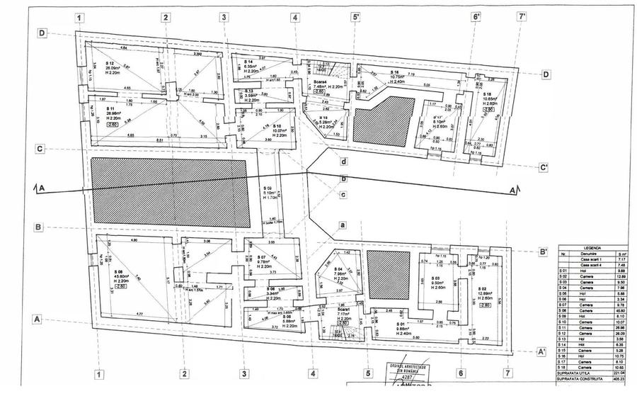 Imobil 2185 mp Centrul Istoric Piata Unirii 500 mp teren vitrina 19 m - 23