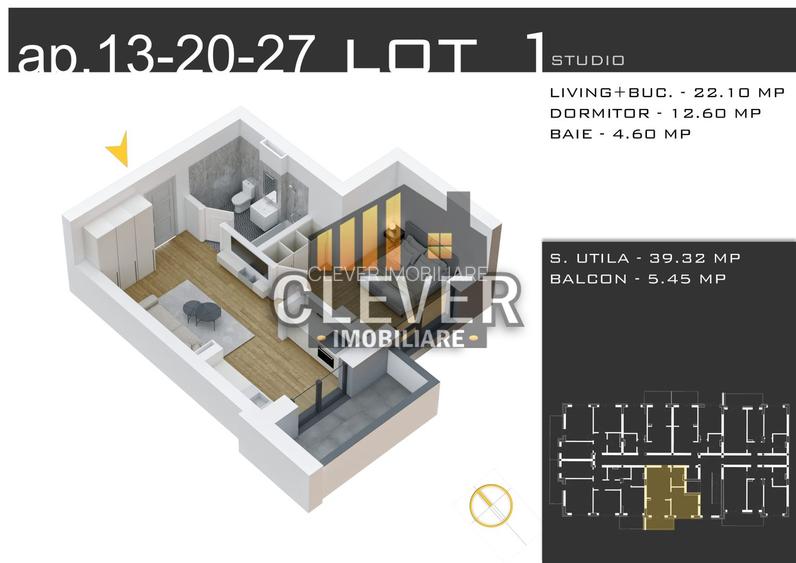 2 camere tip Studio, Promotie Parcare, Comision 0%, zona Pallady - 2