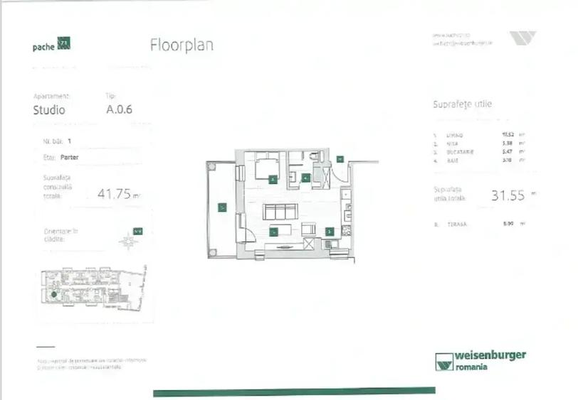 Studio lux| Incalzire in pardoseala| Balcon 8 mp I Comision 0%| - 7