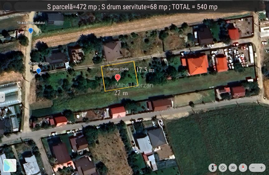 Proprietar, vând 540 mp intravilan utilități(gaze, curent) la Gulia (Tărtășești) - 2