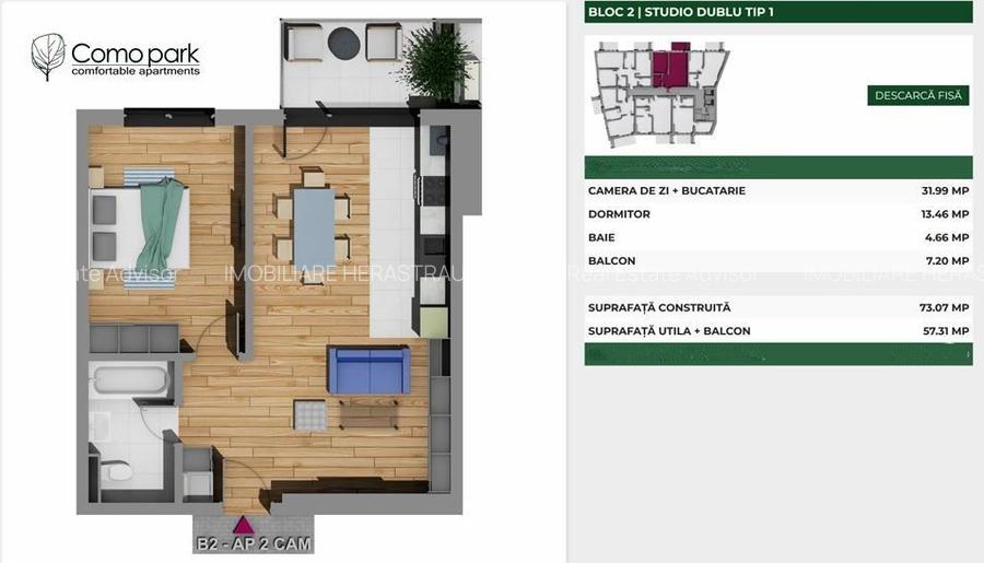 Studio dublu 57 mp zona Virtutii - Metrou Petrache Poenaru - 1