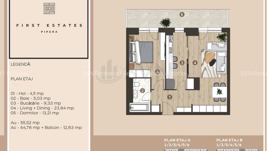 REA1024951 Apartament 2 camere First Estates Pipera - 2