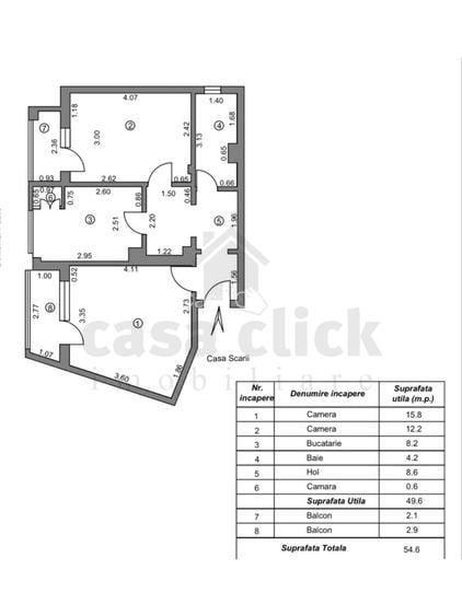 Apartament 2 camere, etaj 2 – Micro 13, 2 balcoane - 10