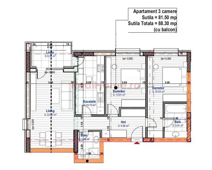 3 Camere Dec. Complex Rezidențial Nou, Metrou 1 Decembrie - 1