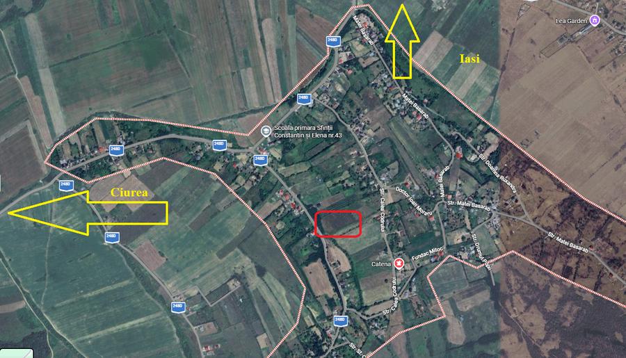 Teren de vanzare cu mijloc de transport , magazin, scoala, gradinita Intravilan