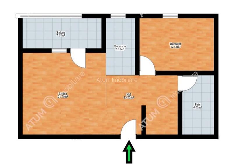 Apartament 2 camere decomandate balcon loc parcare in Tursnior Sibiu - 6