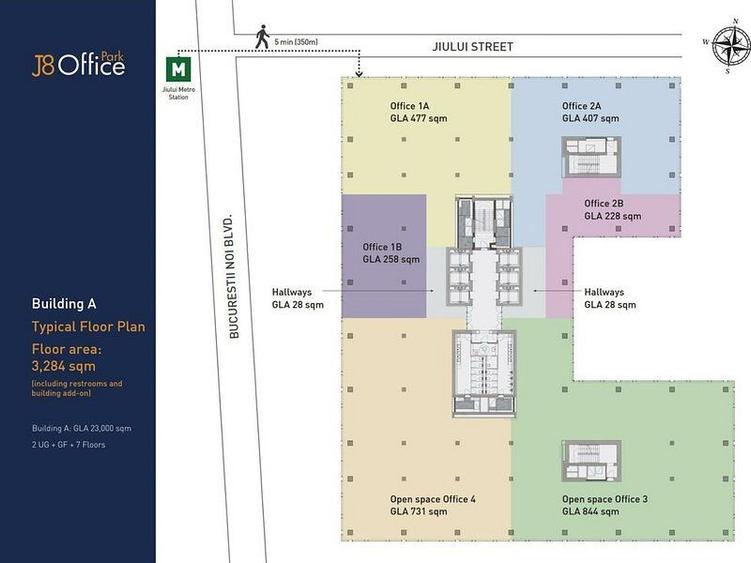 Spatii de Inchiriat - J8 Office Park - Jiului / Piata Presei - Domenii