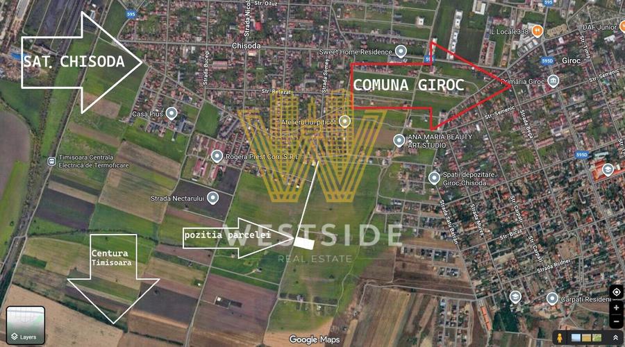 Teren de vanzare, in Chisoda, Timisoara