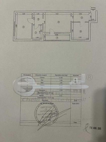 Apartament 2 camere, 56mp, baie cu geam, Tătărași