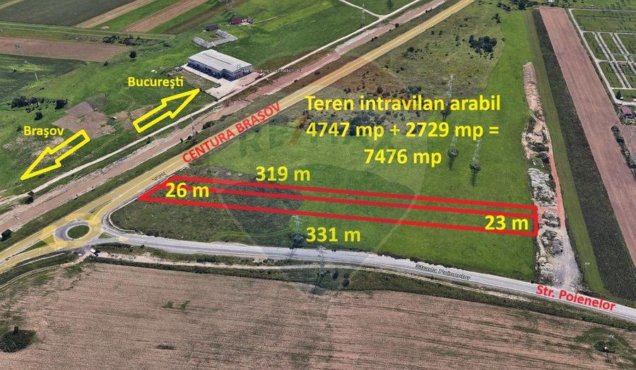 Teren intravilan, 2729 mp, Centura Brașov