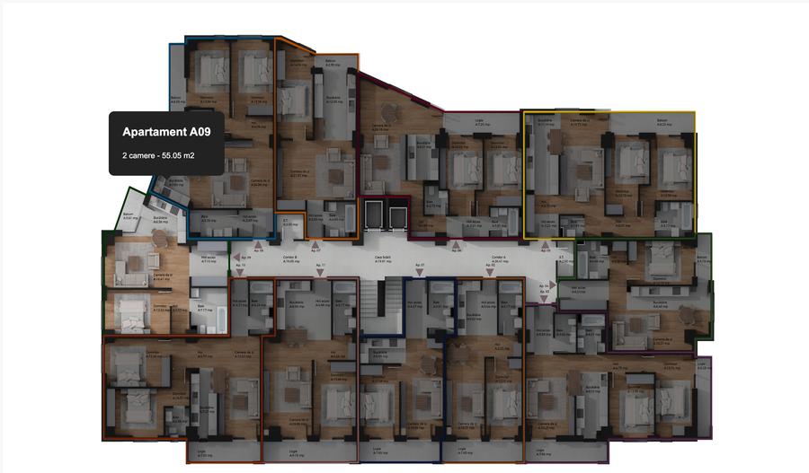 Apartament 2 camere decomandat, bloc nou TATARASI, premium, tva inclus !