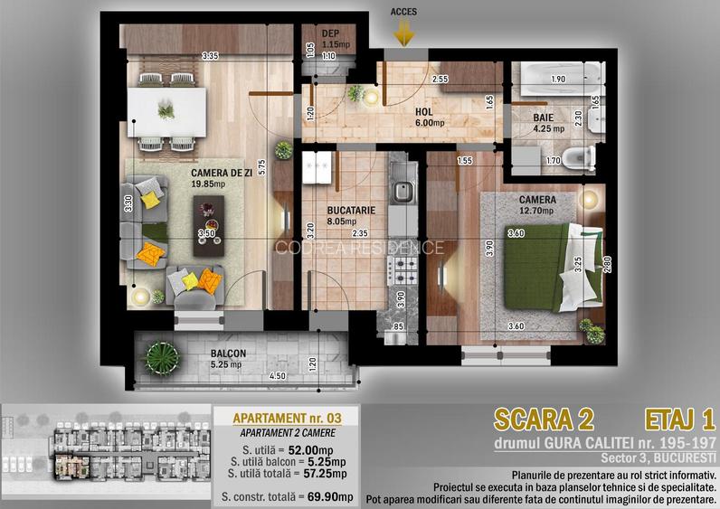 Apartament 2 camere, decomandat, zona Metrou Nicolae Teclu - 3